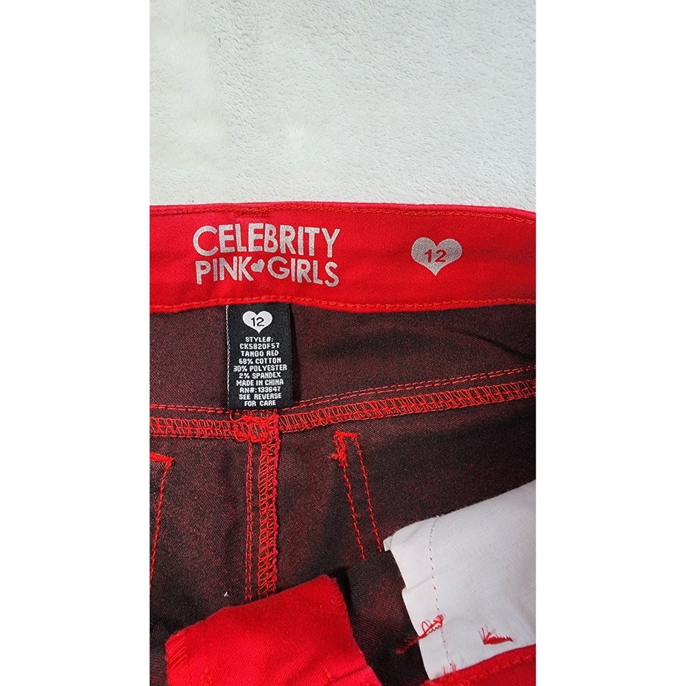 Celebrity Pink Girls Skinny Jeans Tango Red Size 12 CK5820F57 Slim Fit Pants - Picture 4 of 7